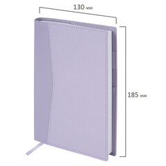 Ежедневник недатированный В6 130&times;185 мм BRAUBERG &laquo;Glam&raquo;, под кожу, 160 л., сиреневый, 116221