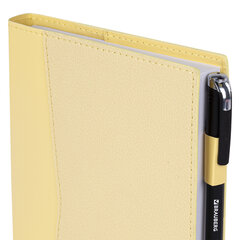 Ежедневник недатированный В6 130&times;185 мм BRAUBERG &laquo;Glam&raquo;, под кожу, 160 л., желтый, 116222