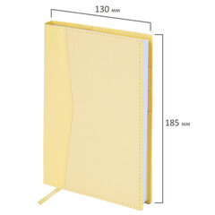 Ежедневник недатированный В6 130&times;185 мм BRAUBERG &laquo;Glam&raquo;, под кожу, 160 л., желтый, 116222