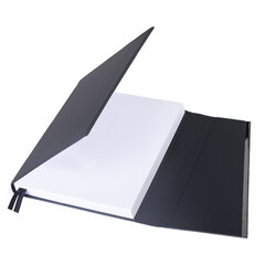 Ежедневник недатированный А5 145&times;213 мм BRAUBERG &laquo;Vogue&raquo;, под кожу, магнитный клапан, 160 л., черный, 116223