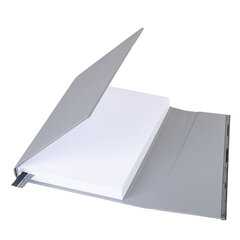 Ежедневник недатированный А5 145&times;213 мм BRAUBERG &laquo;Vogue&raquo;, под кожу, магнитный клапан, 160 л., серый, 116224