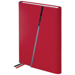 Ежедневник недатированный А5 145&times;213 мм BRAUBERG &laquo;Vogue&raquo;, под кожу, магнитный клапан, 160 л., красный, 116225