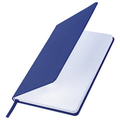 Блокнот А5 138&times;213 мм, BRAUBERG &laquo;Basic&raquo;, под кожу, 80 л., клетка, синий, 116229