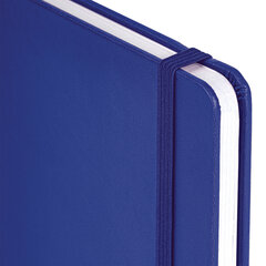 Блокнот А5 138&times;213 мм, BRAUBERG &laquo;Basic&raquo;, под кожу, 80 л., клетка, синий, 116229