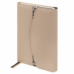 Ежедневник недатированный А5 155&times;213 мм BRAUBERG &laquo;Wild&raquo;, под кожу, магнит, 160 л., LEO бежевый, 116232