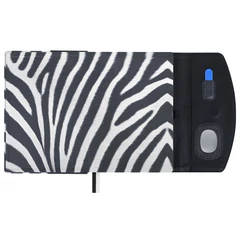 Ежедневник недатированный А5 155&times;213 мм BRAUBERG &laquo;Wild&raquo;, под кожу, магнит, 160 л., ZEBRA, черный, 116233