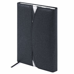 Ежедневник недатированный А5 155&times;213 мм BRAUBERG &laquo;Wild&raquo;, под кожу, магнит, 160 л., ZEBRA, черный, 116233