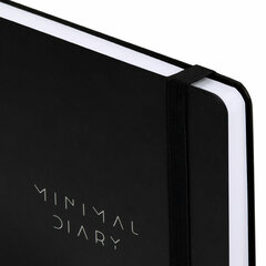 Ежедневник недатированный с резинкой А5 145&times;203 мм, BRAUBERG, твердый, 128 л., &laquo;Minimal&raquo;, черный, 116284