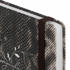 Ежедневник недатированный с резинкой А5 145&times;203 мм, BRAUBERG, твердый, 128 л., &laquo;Snake print&raquo;, 116286
