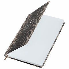 Ежедневник недатированный с резинкой А5 145&times;203 мм, BRAUBERG, твердый, 128 л., &laquo;Snake print&raquo;, 116286