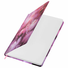Ежедневник недатированный с резинкой А5 145&times;203 мм, BRAUBERG, твердый, 128 л., &laquo;Peony&raquo;, 116290