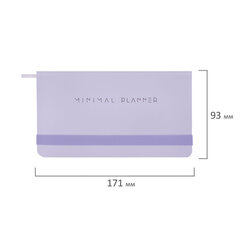 Еженедельник недатированный с резинкой 171&times;93 мм, BRAUBERG, твердый, 64 л., &laquo;Minimal&raquo;, сиреневый, 116308