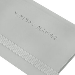 Еженедельник недатированный с резинкой 171&times;93 мм, BRAUBERG, твердый, 64 л., &laquo;Minimal&raquo;, серый, 116311