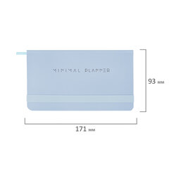 Еженедельник недатированный с резинкой 171&times;93 мм, BRAUBERG, твердый, 64 л., &laquo;Minimal&raquo;, голубой, 116313
