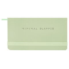 Еженедельник недатированный с резинкой 171&times;93 мм, BRAUBERG, твердый, 64 л., &laquo;Minimal&raquo;, зеленый, 116314