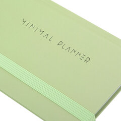 Еженедельник недатированный с резинкой 171&times;93 мм, BRAUBERG, твердый, 64 л., &laquo;Minimal&raquo;, зеленый, 116314