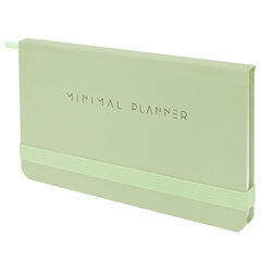 Еженедельник недатированный с резинкой 171&times;93 мм, BRAUBERG, твердый, 64 л., &laquo;Minimal&raquo;, зеленый, 116314