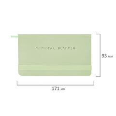 Еженедельник недатированный с резинкой 171&times;93 мм, BRAUBERG, твердый, 64 л., &laquo;Minimal&raquo;, зеленый, 116314