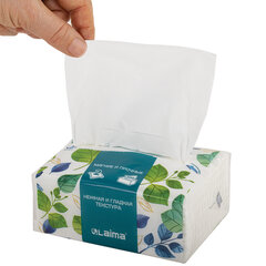 Салфетки косметические 200 шт. в упаковке, 2 слоя, 13,5&times;19 см, LAIMA PREMIUM UNIT PACK, 116357