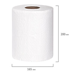 Полотенца бумажные спайка 2 рулона по 80 метров, LAIMA МЕГА РУЛОН, 2 слоя, 20&times;25 см, 100% целлюлоза, 116377
