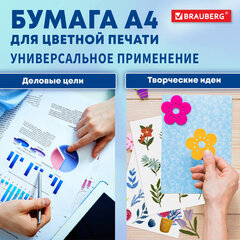 Бумага BRAUBERG DIGITAL SILK мелованная, матовая, А4, 170 г/<wbr/>м, 250 л., для полноцветной лазерной печати,130% (CIE), 116398