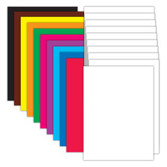 Набор картона БЕЛЫЙ + ЦВЕТНОЙ, A4, немелованный, 30 листов (белый 10 листов + цветной 20 листов, 10 цветов), папка, BRAUBERG, 116422