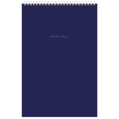 Блокнот БОЛЬШОЙ ФОРМАТ А4 198&times;297 мм, 80 л., гребень, подложка, клетка, BRAUBERG &laquo;Minimal Classic&raquo;, 116424