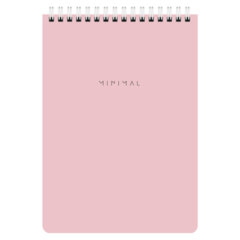 Блокнот А5 146&times;206 мм, 60 л., гребень, картон, жесткая подложка, клетка, BRAUBERG &laquo;Minimal Pastel&raquo;, 116427