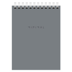 Блокнот МАЛЫЙ ФОРМАТ А6, 108&times;145 мм, 40 л., гребень, картон, клетка, BRAUBERG &laquo;Minimal Classic&raquo;, 116428