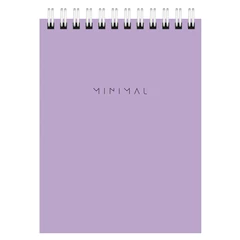Блокнот МАЛЫЙ ФОРМАТ А6, 108&times;145 мм, 40 л., гребень, картон, клетка, BRAUBERG &laquo;Minimal Pastel&raquo;, 116429