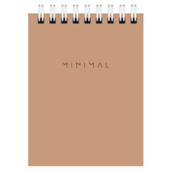 Блокнот МАЛЫЙ ФОРМАТ А7 75&times;105 мм, 40 л., гребень, картон, клетка, BRAUBERG &laquo;Minimal Classic&raquo;, 116430