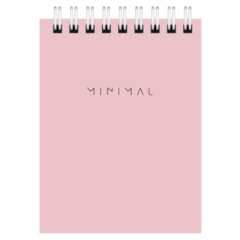 Блокнот МАЛЫЙ ФОРМАТ А7 75&times;105 мм, 40 л., гребень, картон, клетка, BRAUBERG &laquo;Minimal Pastel&raquo;, 116431