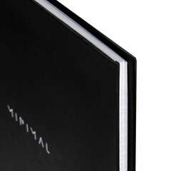 Блокнот БОЛЬШОЙ ФОРМАТ 200&times;290 мм, А4, 80 л., твердый, клетка, BRAUBERG &laquo;Minimal&raquo;, черный, 116432