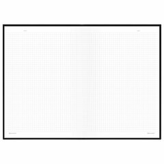 Блокнот БОЛЬШОЙ ФОРМАТ 200&times;290 мм, А4, 80 л., твердый, клетка, BRAUBERG &laquo;Minimal&raquo;, черный, 116432