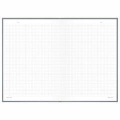 Блокнот БОЛЬШОЙ ФОРМАТ 200&times;290 мм, А4, 80 л., твердый, клетка, BRAUBERG &laquo;Minimal&raquo;, серый, 116433