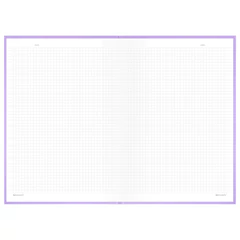 Блокнот БОЛЬШОЙ ФОРМАТ 200&times;290 мм, А4, 80 л., твердый, клетка, BRAUBERG &laquo;Minimal&raquo;, сиреневый, 116434