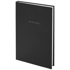 Блокнот А5 134&times;206 мм, 80 л., твёрдый, клетка, BRAUBERG &laquo;Minimal&raquo;, черный, 116436