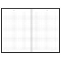 Блокнот А5 134&times;206 мм, 80 л., твёрдый, клетка, BRAUBERG &laquo;Minimal&raquo;, черный, 116436