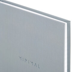 Блокнот А5 134&times;206 мм, 80 л., твёрдый, клетка, BRAUBERG &laquo;Minimal&raquo;, серый, 116437