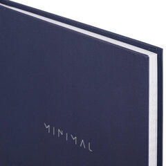 Блокнот А5 134&times;206 мм, 80 л., твёрдый, клетка, BRAUBERG &laquo;Minimal&raquo;, синий, 116439