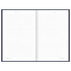 Блокнот А5 134&times;206 мм, 80 л., твёрдый, клетка, BRAUBERG &laquo;Minimal&raquo;, синий, 116439