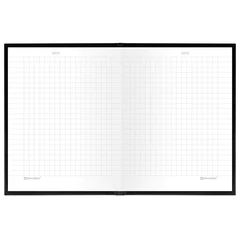 Блокнот МАЛЫЙ ФОРМАТ 110&times;147 мм, А6, 80 л., твердый, клетка, BRAUBERG &laquo;Minimal&raquo;, черный, 116444