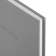 Блокнот МАЛЫЙ ФОРМАТ 110&times;147 мм, А6, 80 л., твердый, клетка, BRAUBERG &laquo;Minimal&raquo;, серый, 116445