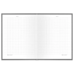 Блокнот МАЛЫЙ ФОРМАТ 110&times;147 мм, А6, 80 л., твердый, клетка, BRAUBERG &laquo;Minimal&raquo;, серый, 116445