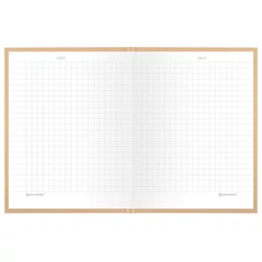 Блокнот МАЛЫЙ ФОРМАТ 110&times;147 мм, А6, 80 л., твердый, клетка, BRAUBERG &laquo;Minimal&raquo;, бежевый, 116446