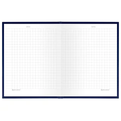 Блокнот МАЛЫЙ ФОРМАТ 110&times;147 мм, А6, 80 л., твердый, клетка, BRAUBERG &laquo;Minimal&raquo;, синий, 116447