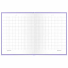 Блокнот МАЛЫЙ ФОРМАТ 110&times;147 мм, А6, 80 л., твердый, клетка, BRAUBERG &laquo;Minimal&raquo;, сиреневый, 116448
