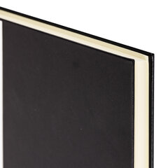 Скетчбук, слоновая кость 140 г/<wbr/>м<sup>2</sup> 200&times;200 мм, 80 л., КОЖЗАМ, гребень, BRAUBERG ART CLASSIC, черный, 116476