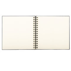 Скетчбук, слоновая кость 140 г/<wbr/>м<sup>2</sup> 200&times;200 мм, 80 л., КОЖЗАМ, гребень, BRAUBERG ART CLASSIC, черный, 116476