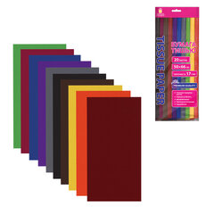 Цветная бумага ТИШЬЮ 17 г/<wbr/>м<sup>2</sup>, 50&times;66 см, 20 листов, 10 цветов, интенсив ассорти, ЗОЛОТАЯ СКАЗКА, 116494